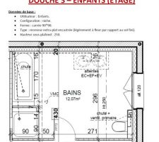 Plan SDB Enfants_Choix paroi de douche