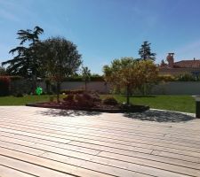 Terrasse en pin après un 1er hiver