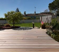 Terrasse en pin après un 1er hiver