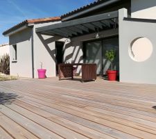 Terrasse en pin après un 1er hiver