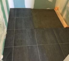 Carrelage salle d'eau rdc