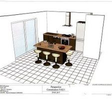 Les plans de notre future cuisine, sélectionnée chez Ixina.