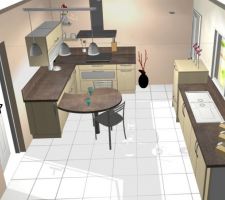 Vue de la cuisine en 3D