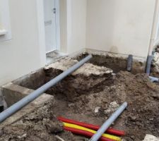 Réalisation de la tranchée technique