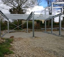 Vue sur les futurs garage et "car-port"