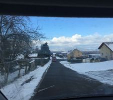 Terrain sous la neige et avant que je le nettoie