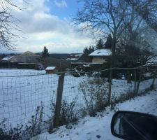 Terrain sous la neige et avant que je le nettoie