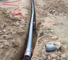 Pose canalisation Tuyau CR8 en 160