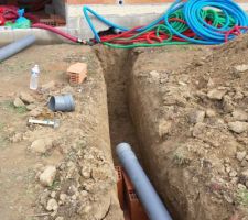 Pose canalisation Tuyau CR8 en 160