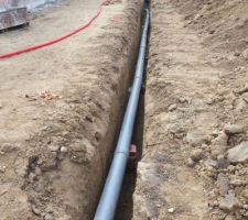Pose canalisation Tuyau CR8 en 160
