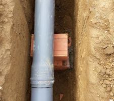 Pose canalisation Tuyau CR8 en 160