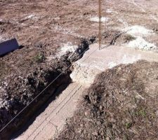 Décalage d'1 aglo car il restait du béton.