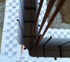 Ceinture du Ferraillage interne du voile béton de 15cm