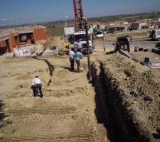 Première giclée de béton!