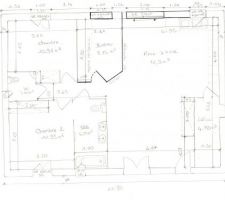 Plan non définitif de la maison