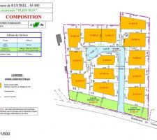 Voici notre futur lotissement, notre terrain sera le n°5 si tout se passe bien.