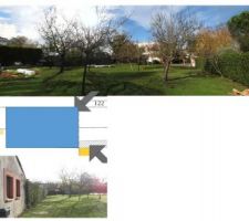 Terrain plat rectangle 750m2 et 100m2 acc&eacute;s