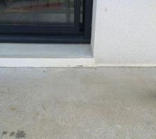 Finitions crépis terrasse baie vitrée
