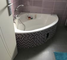 Mosaïque en place
