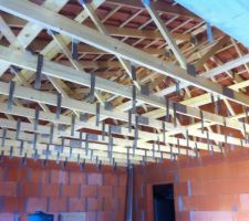 Suspentes plafond coté fermettes