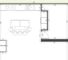Plan d'implantation de la cuisine