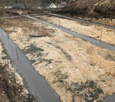 Coulage des semelles de fondations