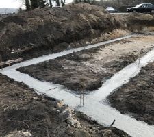 Coulage des semelles de fondations