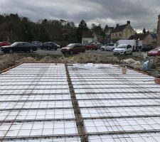 Pose des planelles + entrevous hourdis