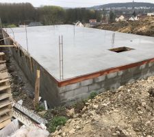 Coulage de la dalle beton