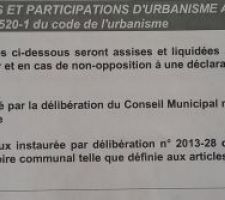 Certificat d'Urbanisme Opérationnel - Indication taxe d'aménagement