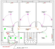 Plan électrique du rez-de-chaussée.