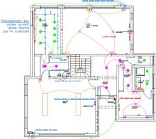 Plan électrique du rez-de-chaussée.