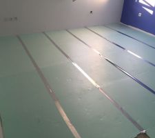 Pose de la sous couche du parquet