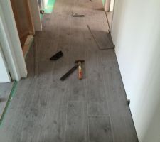 Pose d parquet dans le couloir ... Quelle galère