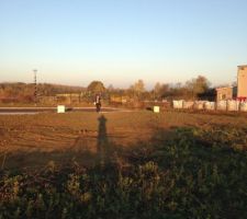Vu de la borne de gauche fond de terrain