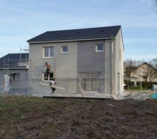 Pose du cr&eacute;pis sur la fa&ccedil;ade arri&egrave;re