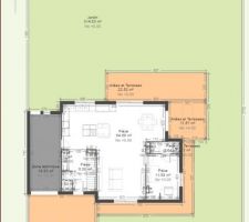 Plan d'implantation sur le terrain