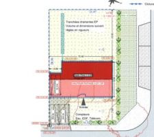 Plan du jardin avec notre maison dessu