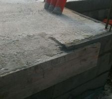 D&eacute;tail de la dalle au niveau du garage