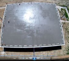 Plancher UP19 coulé vue de Drone