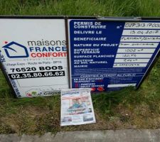 Affichage du panneau sur le terrain