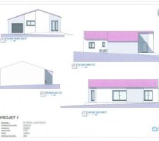 Plan exterieur 3d en fonction de notre terrain ( Changement de lentrée avec rajout d'une "Casquette" plate