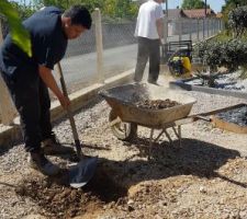 Les travaux du jardin zen continuent