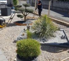 Les travaux du jardin zen continuent