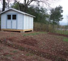 Potager et chalet de jardin