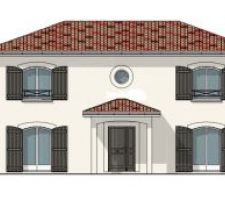 Plan façade PC
Enduit T.20 Sable Clair
Tuiles Omega 10 Vieux Toit
Menuiserie RAL 7039 / 9016