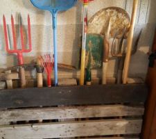 Rangement des outils de jardin