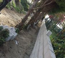 Mur de s&eacute;paration avec le voisin, c'est papa avec ses 70 qui est aux commandes... l&agrave; c'est certain il n'y aura pas de pbs

du bel ouvrage