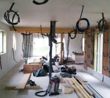 Placo des chambres et couloir