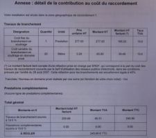 Devis raccordement électricité